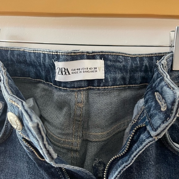 Zara TRF slim split jeans blue, size 40/ US 8, never worn - Picture 6 of 6